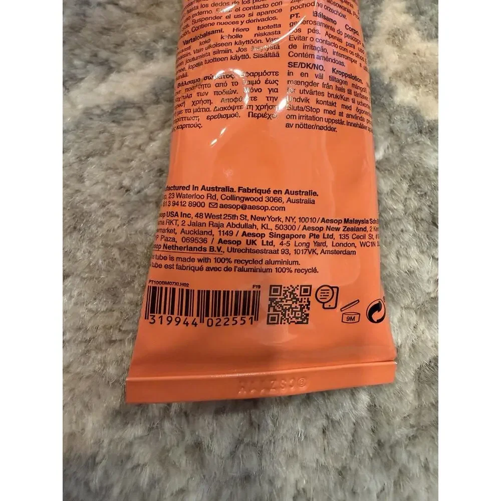 Aesop Rind Concentrate Body Balm 3.4 Oz $51 NEW Sealed